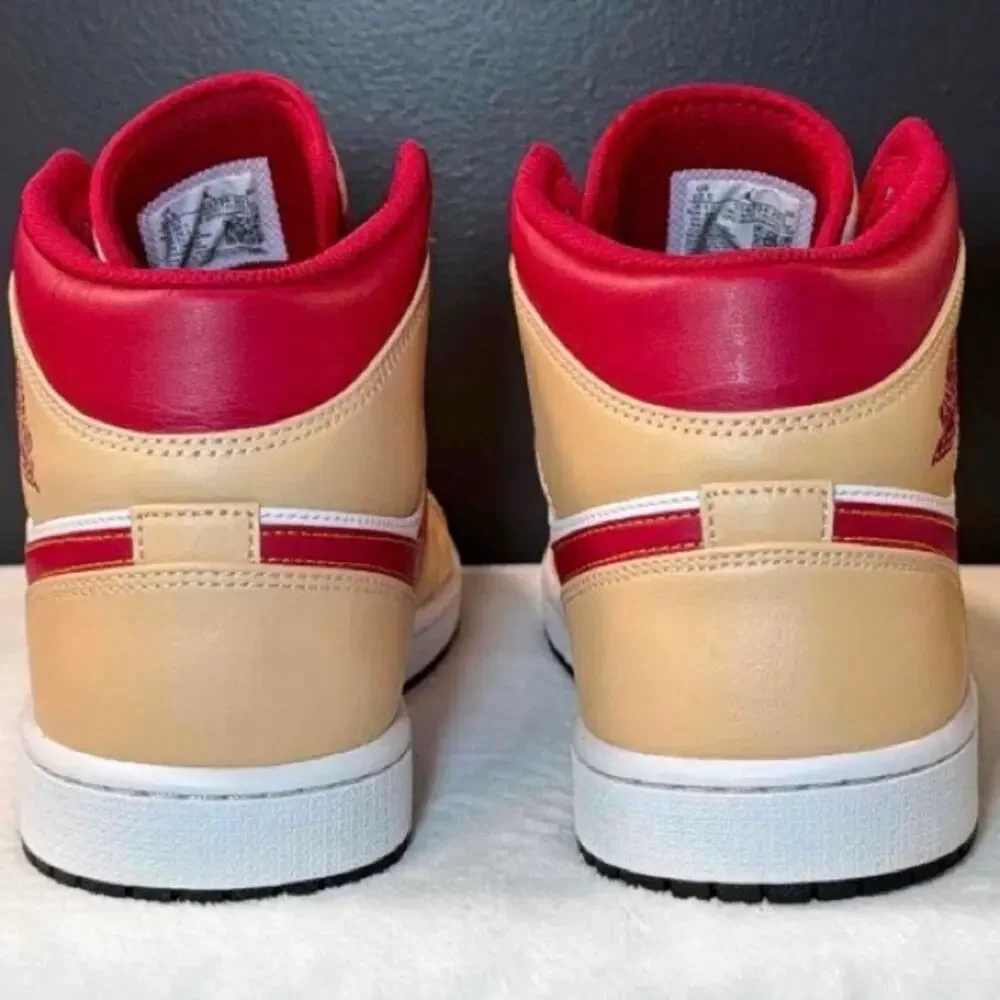 Air Jordan 1 Mid 'Light Curry Cardinal Red' | 554724-201 | 10.5M